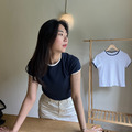 撞色滾邊短袖T恤 SS12