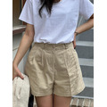 打褶棉質短褲 PT02_6