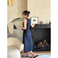 海軍藍無袖A字洋裝 DR03_1