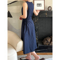 海軍藍無袖A字洋裝 DR03_5
