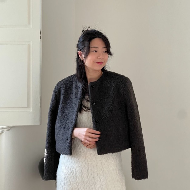 氣質毛絨短版外套 JK13