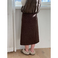 咖啡菱格紋裙 SK10_7