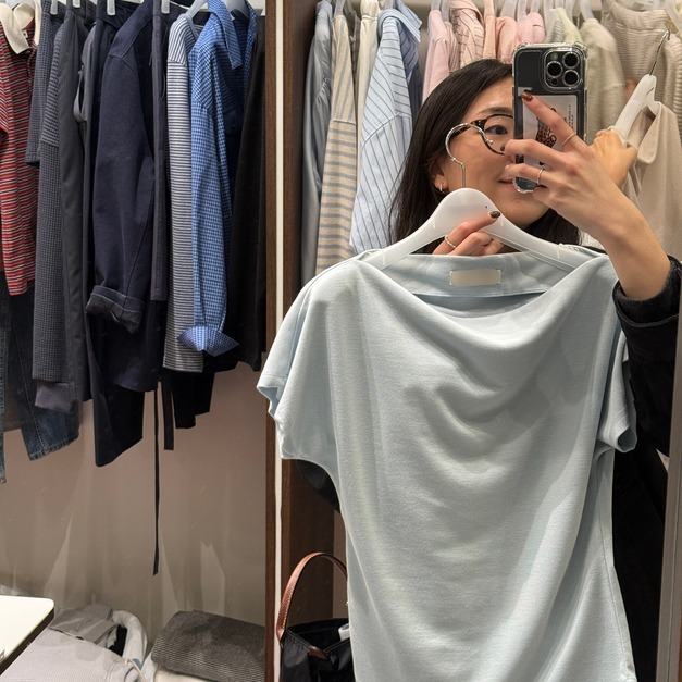 SS40 船領露肩褶皺tee（APM select）