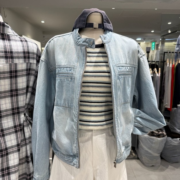 JK33 俐落立領牛仔外套