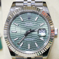 勞力士 DateJust 日誌 41mm 薄荷綠色坑紋 蠔式鋼 126300_1
