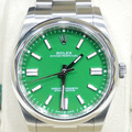 勞力士 OYSTER PERPETUAL OP系列 41mm 綠色 蠔式鋼 124300_1