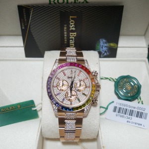 勞力士 玫瑰金 彩虹圈迪通拿  Daytona 116595RBOW