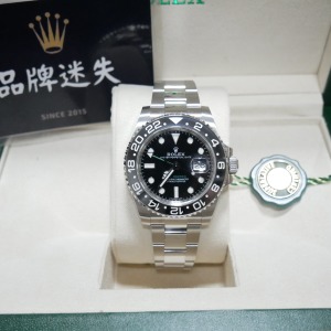 勞力士 格林威治 全黑圈 蠔式恆動白金水鬼 GMT-MASTER II 116710LN-78200