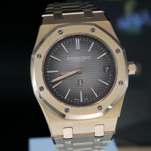 Audemars Piguet 愛彼 皇家橡樹 Jumbo 玫瑰金 50周年煙燻灰 16202OR.OO.1240OR.01