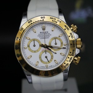 勞力士 DAYTONA 白錶帶半金白面迪通拿 116503-0001
