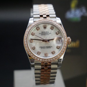 勞力士 DateJust  日誌 玫瑰金貝殼面滿鑽  36mm 126281RBR-0009