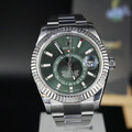 勞力士 天行者 綠面三版鋼錶帶 Rolex Sky-Dweller 336934