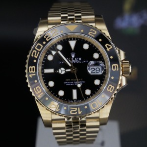 勞力士 格林威治 黑灰圈全金皮蛋 王陽明款 GMT-Master II 126718GRNR-0001