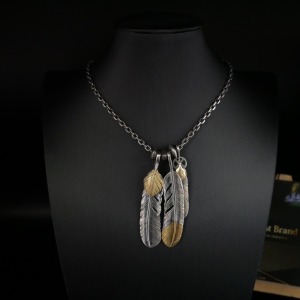 頂級 四羽毛做舊套鏈