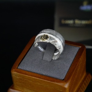 頂級 素羽點金戒子