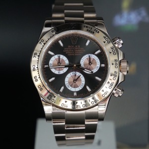 勞力士【配重版】黑面粉盤玫瑰金迪通拿 Rolex Daytona 116505-78595