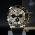 勞力士【配重版】香檳金余文樂迪通拿矽膠錶帶 Rolex Daytona 116518LN-0048