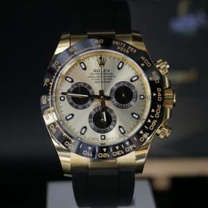 勞力士【配重版】香檳金余文樂迪通拿矽膠錶帶 Rolex Daytona 116518LN-0048
