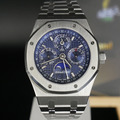 Audemars Piguet 愛彼 皇家橡樹型 萬年曆腕錶 藍面AP 26574ST.OO.1220ST.02