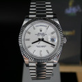勞力士 Day-Date 星期日誌 灰面鑲鑽白金系列 40mm 228239