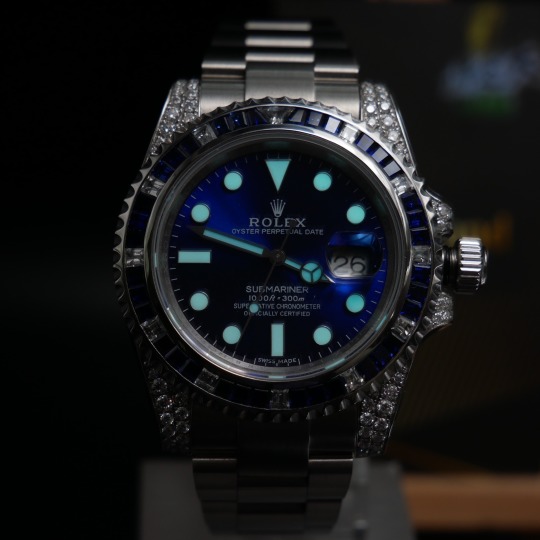 勞力士 Rolex 渣男款 滿鑲鑽寶石藍水鬼 Submariner 116659SABR_3