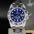 勞力士 Rolex 渣男款 滿鑲鑽寶石藍水鬼 Submariner 116659SABR