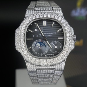 Patek Philippe 百達翡麗 PP錶 Nautilus  5712/1A-001 【改裝鑲鑽】
