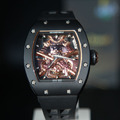 理查德．米勒 陀飛輪限量黑武士 白色矽膠錶帶 RICHARD MILLE RM47_1
