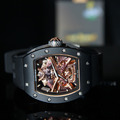 理查德．米勒 陀飛輪限量黑武士 白色矽膠錶帶 RICHARD MILLE RM47_3