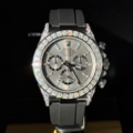 勞力士【配重版】新款梁家輝 鑲鑽灰面迪通拿矽膠錶帶 Rolex Daytona 126519LN