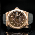 勞力士 天行者 【配重版】巧克力面盤玫瑰金矽膠錶帶 Rolex Sky-Dweller 336235_1
