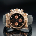 勞力士 【配重版】黑面玫瑰金迪通拿矽膠錶帶 Rolex Daytona 116515LN_1