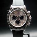 勞力士【配重版】梁家輝 白金灰面迪通拿矽膠錶帶 Rolex Daytona 126519LN