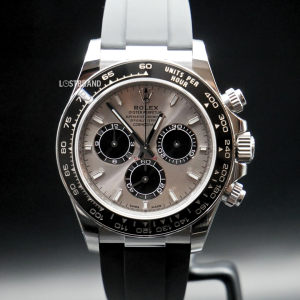 勞力士【配重版】梁家輝 白金灰面迪通拿矽膠錶帶 Rolex Daytona 126519LN