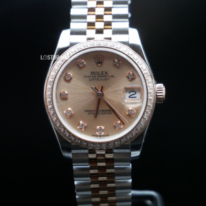 勞力士 DayJust 日誌 玫瑰金面盤 鑲鑽 31mm 278381RBR-0024