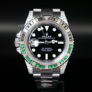 勞力士 格林威治 鑲鑽鑽石黑綠款 GMT-MASTER II 126720VTNR