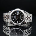 勞力士 36mm 五珠鏈白金黑面日誌 DateJust 126234_4