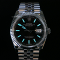 勞力士 36mm 五珠鏈白金黑面日誌 DateJust 126234_7