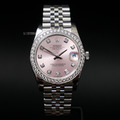 勞力士 DayJust 日誌 稚嫩粉面盤 莫桑鑲鑽 31mm 278384RBR-018