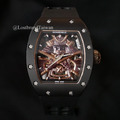 理查德．米勒 陀飛輪限量黑武士 黑色矽膠錶帶 RICHARD MILLE RM47