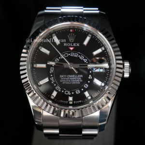 勞力士 亮黑面雙時區天行者 Rolex Sky-Dweller 336934-0007