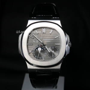 百達翡麗《大改裝》5712G-001 灰面金鷹質感皮革扣 Patek Philippe