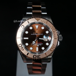 勞力士 37棕面玫瑰金圈遊艇 Rolex Yacht-Master 268621-0003