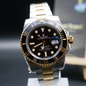 勞力士 Rolex 半金黑水鬼 Submariner 116613LN