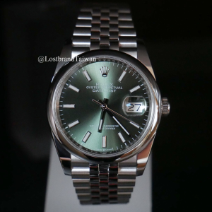 勞力士 36薄荷綠面圓拱形錶圈日誌 Rolex Datejust 126200