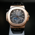 百達翡麗 5712R-001 黑面玫瑰金鷹螺質感黑/棕皮革扣 Patek Philippe Nautilus Annual Calendar_1