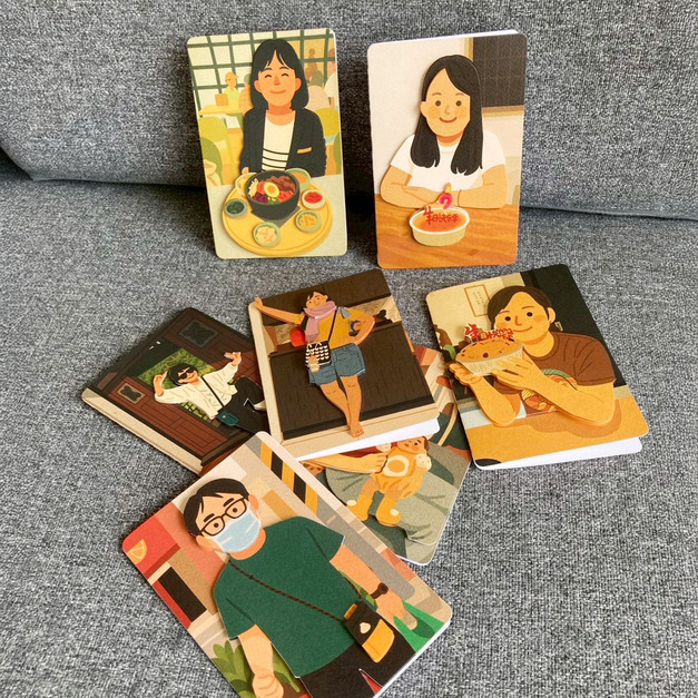 [客製] Molly插畫 手工立體卡片     教師節卡片/聖誕卡片/生日卡片/感謝卡