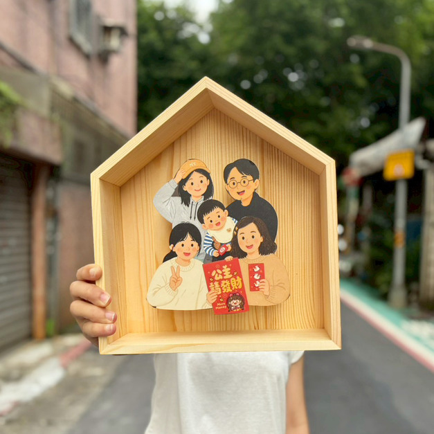 [客製] 插畫 情侶/家人/寵物插畫相框
