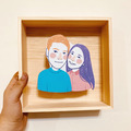 [客製] Cola系列客製插畫: 情侶/家人/寵物插畫相框_4