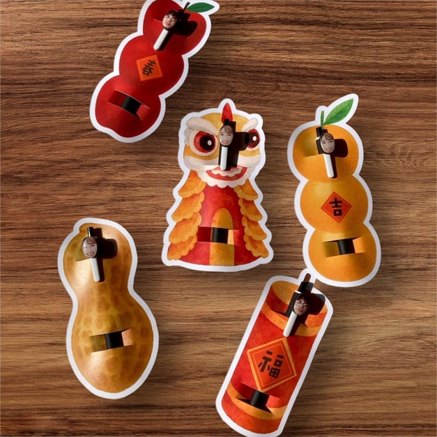 [新年限定] 客製化大大臉 中性筆  過年包裝/聖誕樹包裝